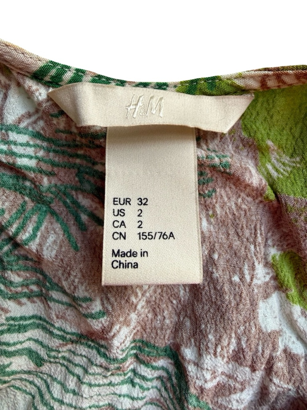 H&M Floral Maxi Dress in Green and Brown Size 2 Cottagecore Boho Flowy Summer - Picture 4 of 11